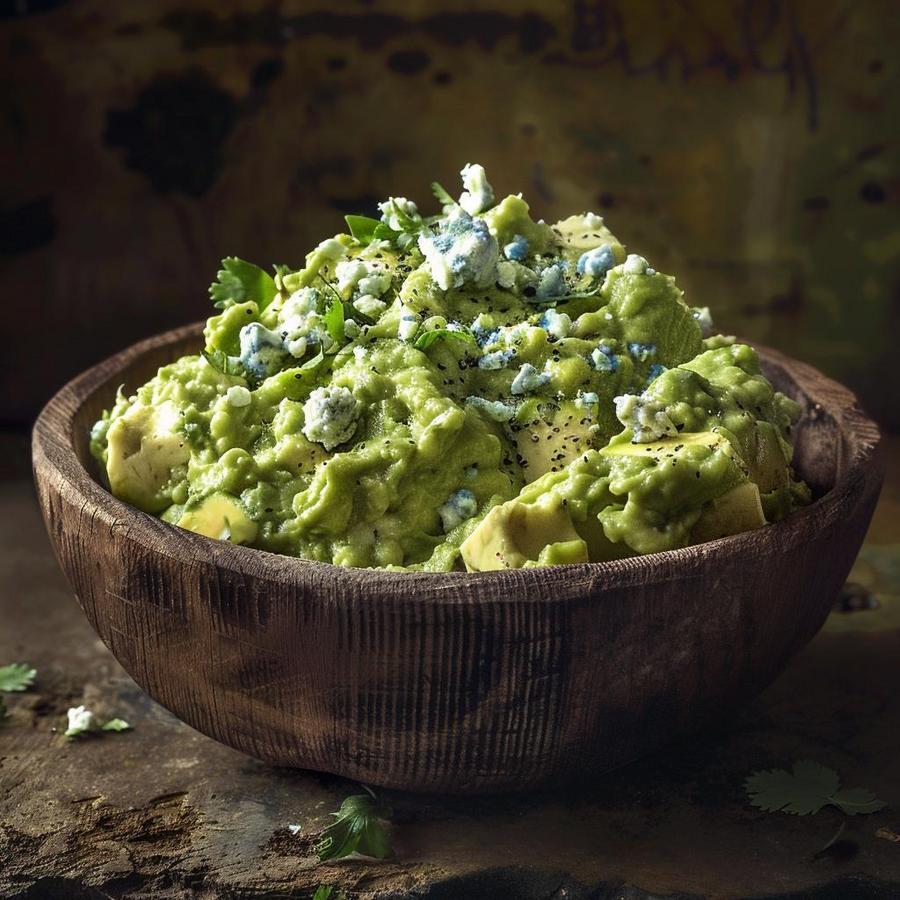 "Simple steps for making delicious blue cheese guacamole recipe at home."