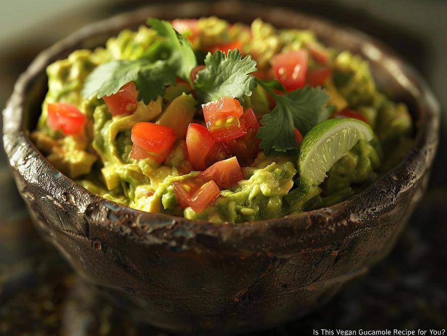 Alt text: Step-by-step guide for making a delicious vegan guacamole recipe.