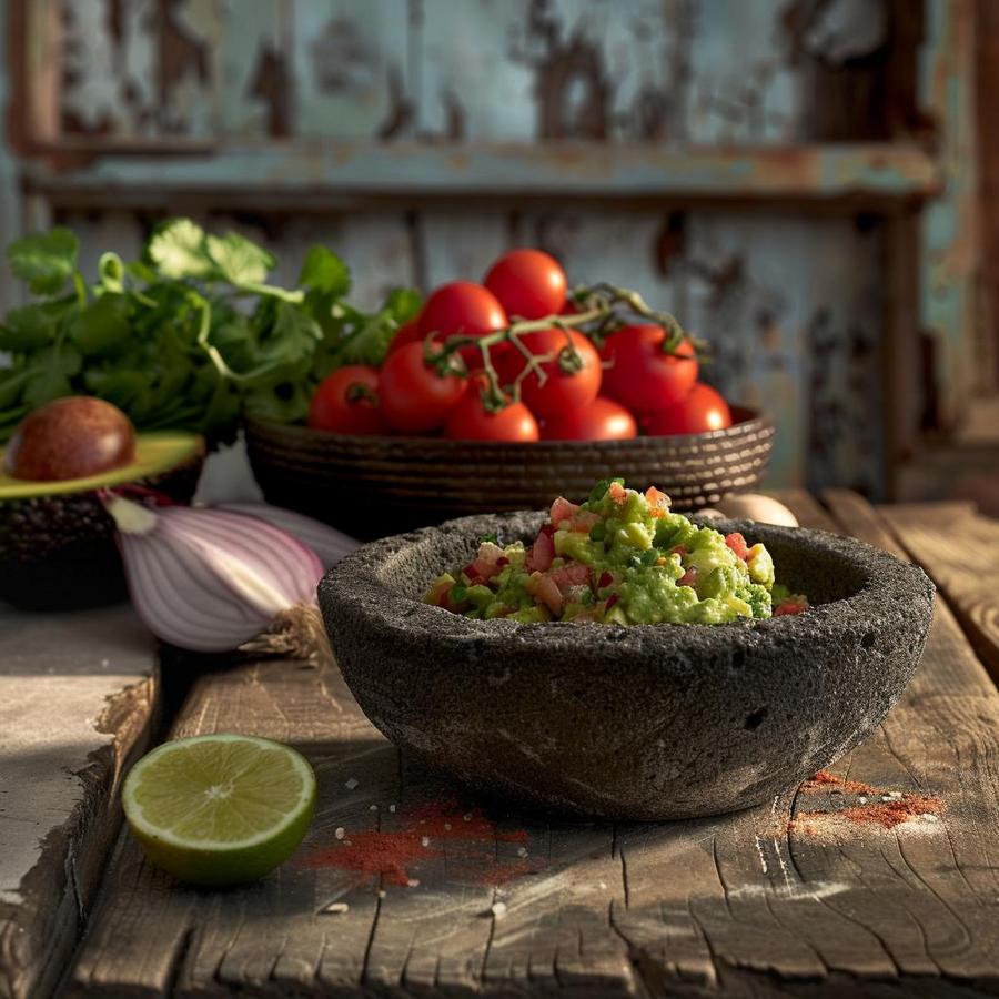Freshly made guacamole recipe with a touch of chipotle, ready to serve.