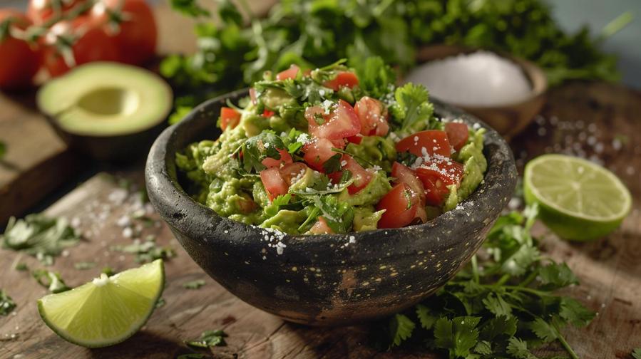 Image alt text: A step-by-step guide showing the best homemade guacamole recipe.