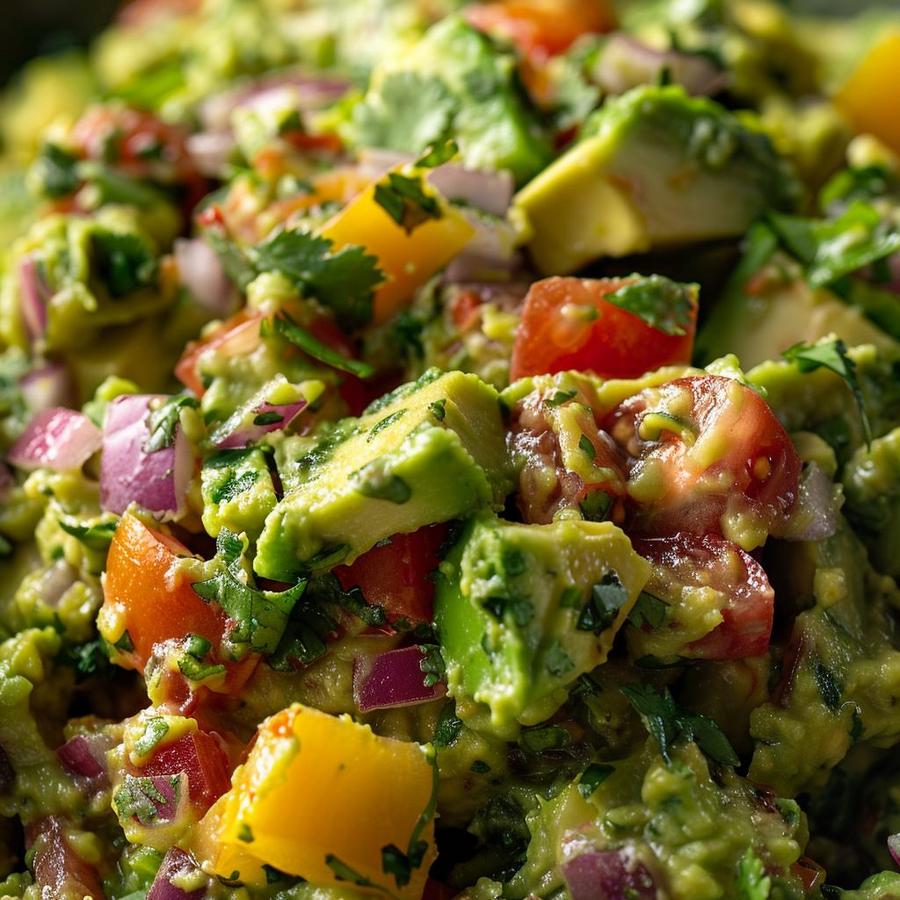 Alt text: Nutritional information and health benefits of guacamole recipe chunky.