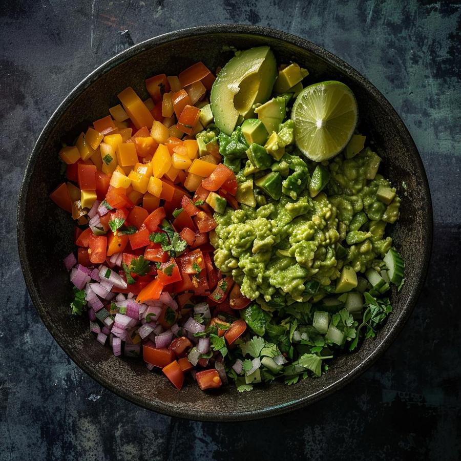 Alt text: Step-by-step instructions for making a mouthwatering guacamole recipe chunky.