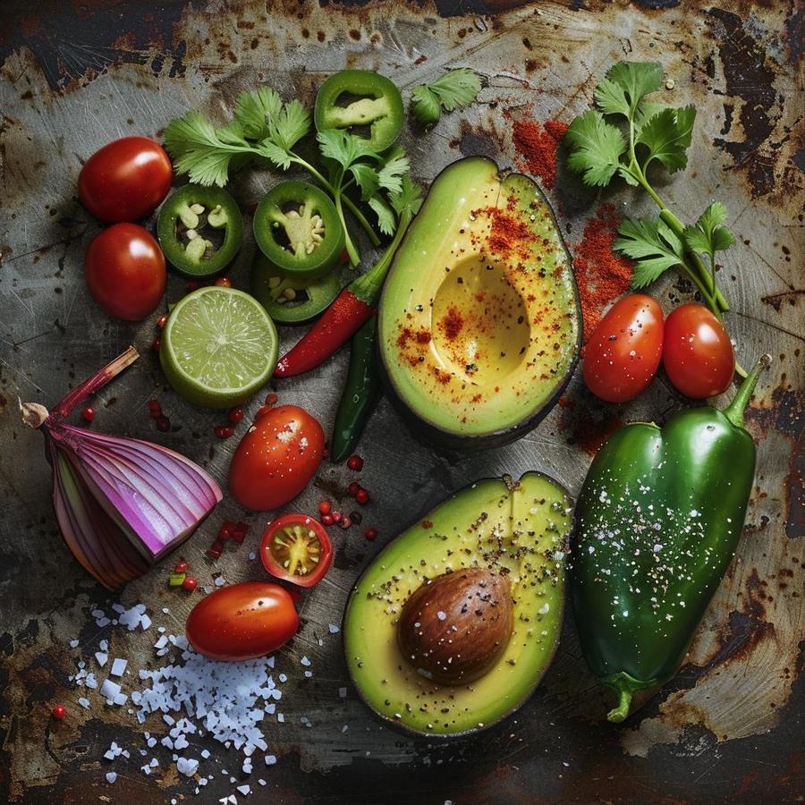 "Spicy Guacamole Recipe with Fresh Avocado and Tomatoes"