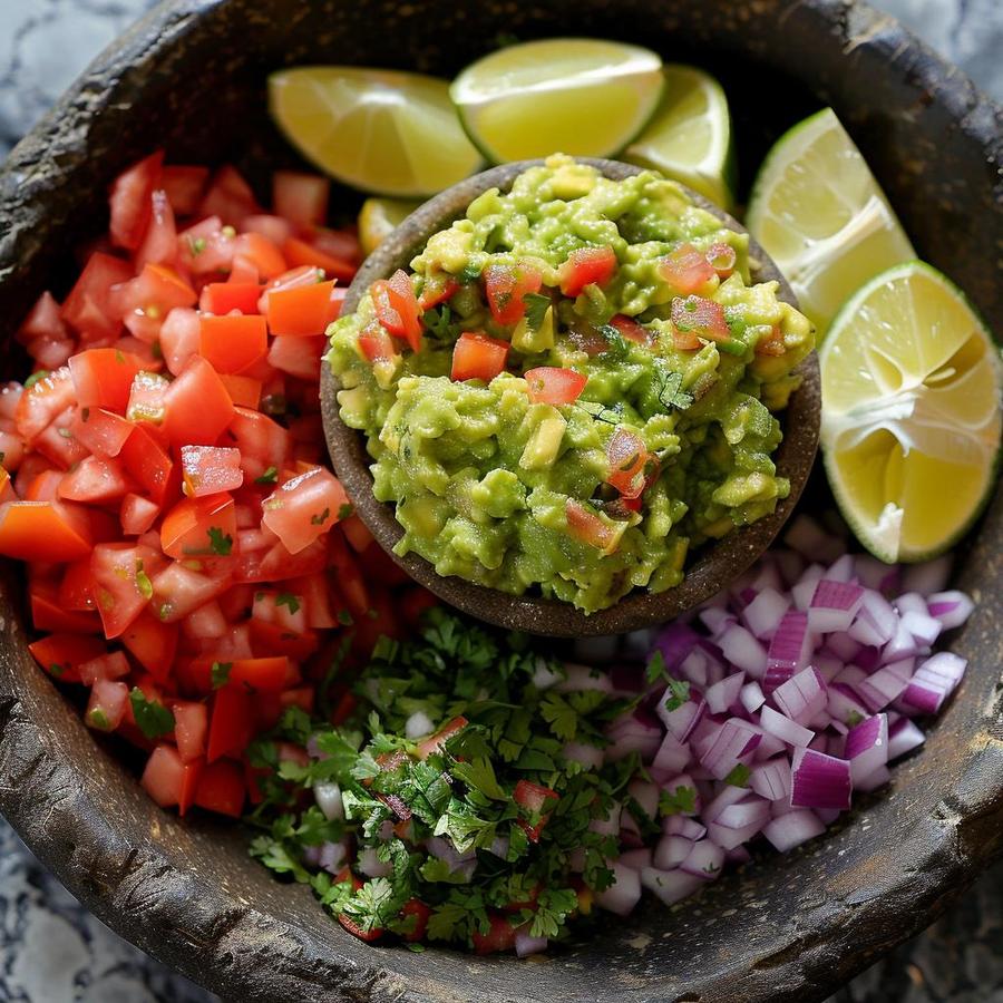 Alt text: "Serving and presentation tips for the best salsa guacamole recipe."